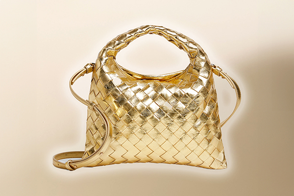 Bottega Veneta Metallic Leather Handbag